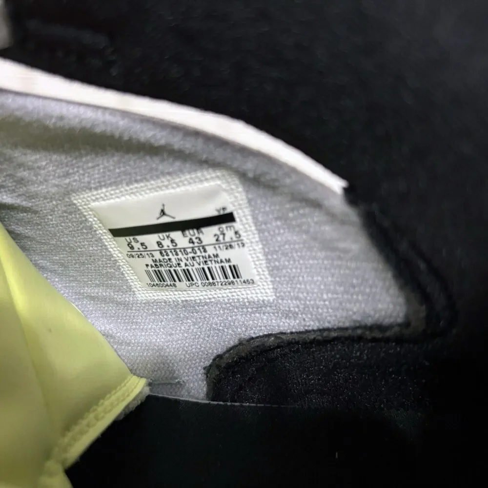 Jordan Men's Melo 1.5 Wolf Grey Volt Ice Leather Basketball Sneakers US Size 9.5 - Picture 6 of 13